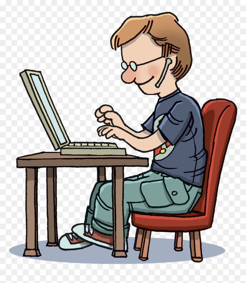 Typing Clipart, HD Png Download - students clipart png
