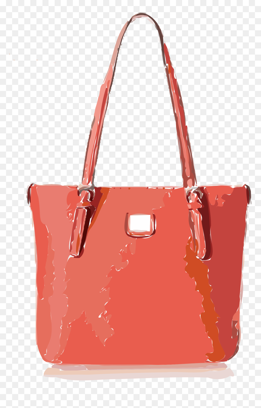 Orangish Red Handbag Clip Arts - Clip Art, HD Png Download - ladies bag png