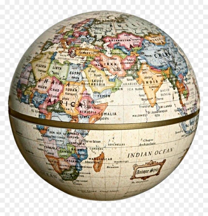 Antique Globe Online India , Png Download - Antique Globe Clipart, Transparent Png - india globe png
