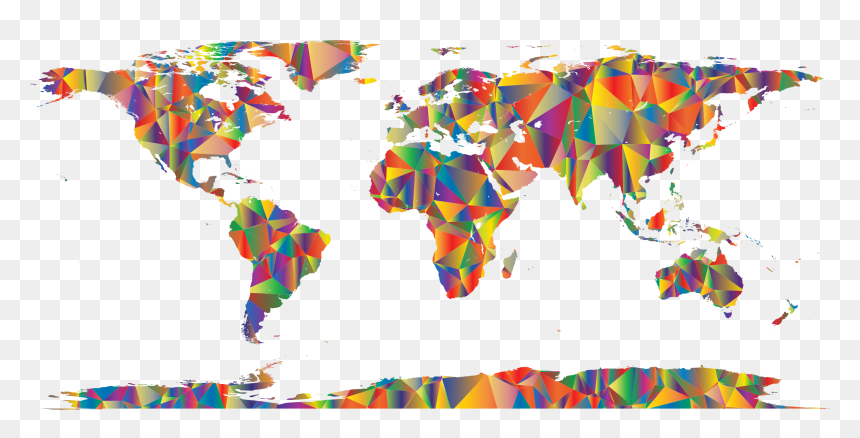 Low Poly World Map Clip Arts - Northern Bottlenose Whale Distribution, HD Png Download - world map.png