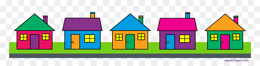 Banner Black And White All Clip Art Archives Page Of - Houses Clipart, HD Png Download - neighborhood png