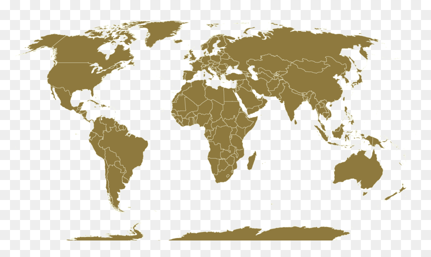 Map Of The World Clipart, HD Png Download - world map.png