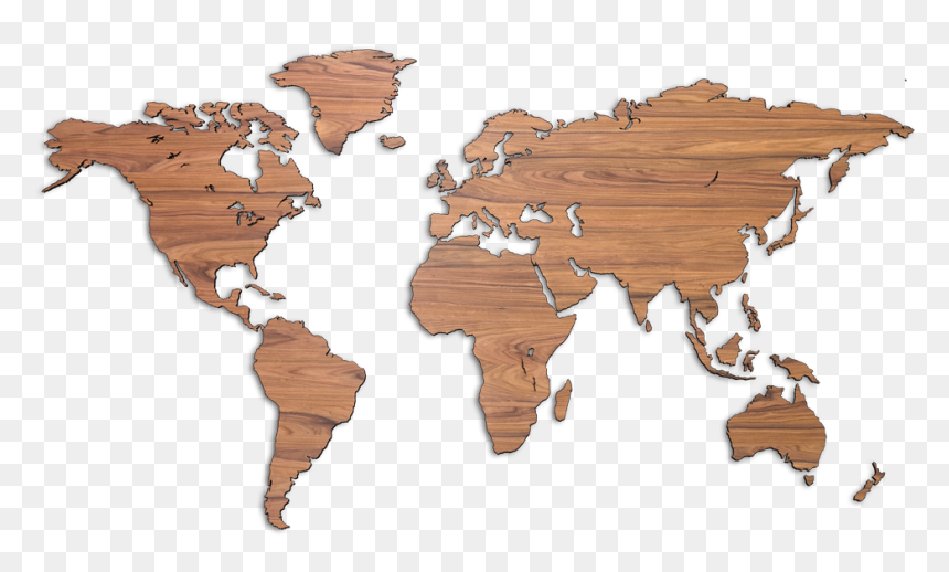 World Map Wood Cut, HD Png Download - world map.png