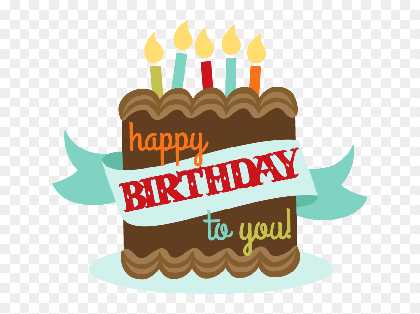 Happy Birthday To You Svg Birthday Cake Svg File Birthday - Happy Birthday To You Clipart, HD Png Download - 1st birthday candle png