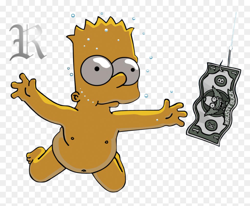 Bart Simpson Nirvana , Png Download - Simpson Png, Transparent Png - bart png