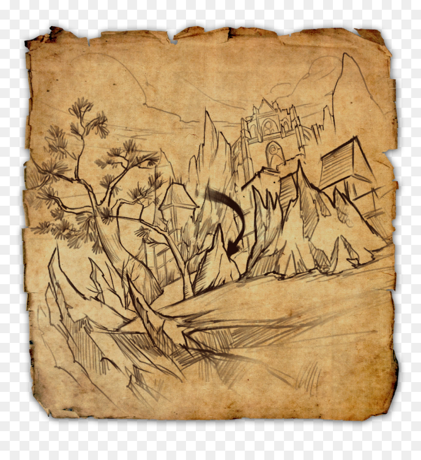 Thumb Image - Elder Scrolls Treasure Maps, HD Png Download - treasure map png