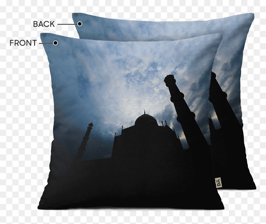 Cushion, HD Png Download - taj mahal silhouette png