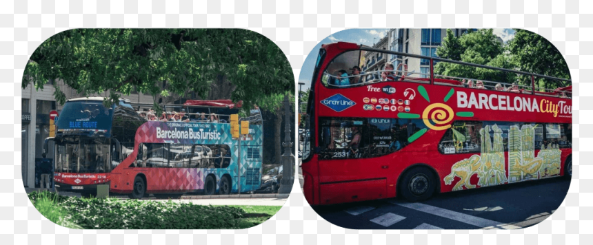 Hop On Hop Off Both Busses - Double-decker Bus, HD Png Download - travel bus png