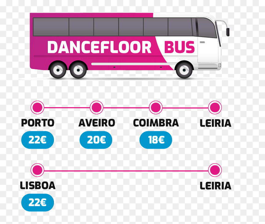 Travel With The Dancefloor Bus - Tour Bus Service, HD Png Download - travel bus png