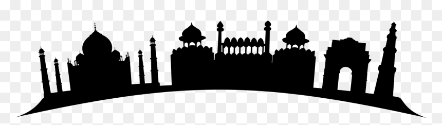India History Png - 26 January Logo Png, Transparent Png - taj mahal silhouette png