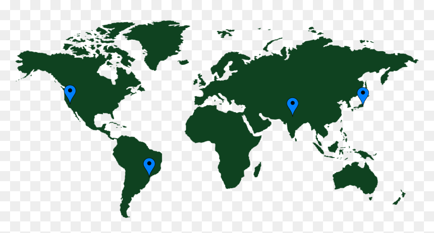 World Map Countries Grey, HD Png Download - world map.png