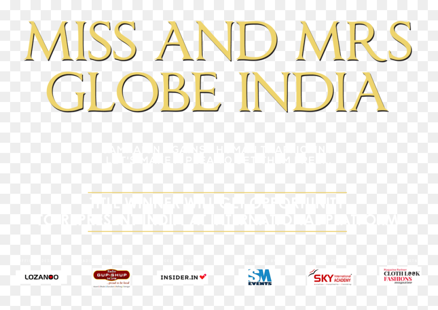 Miss And Mrs Globe India Guwahti Fashion Beauty Contest - Graphics, HD Png Download - india globe png