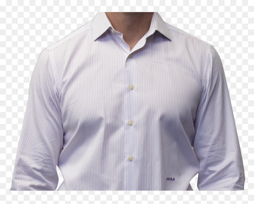 Lavender Stripe Shirt 140s 2 Ply Cotton - Dress Shirt, HD Png Download - formal shirt png