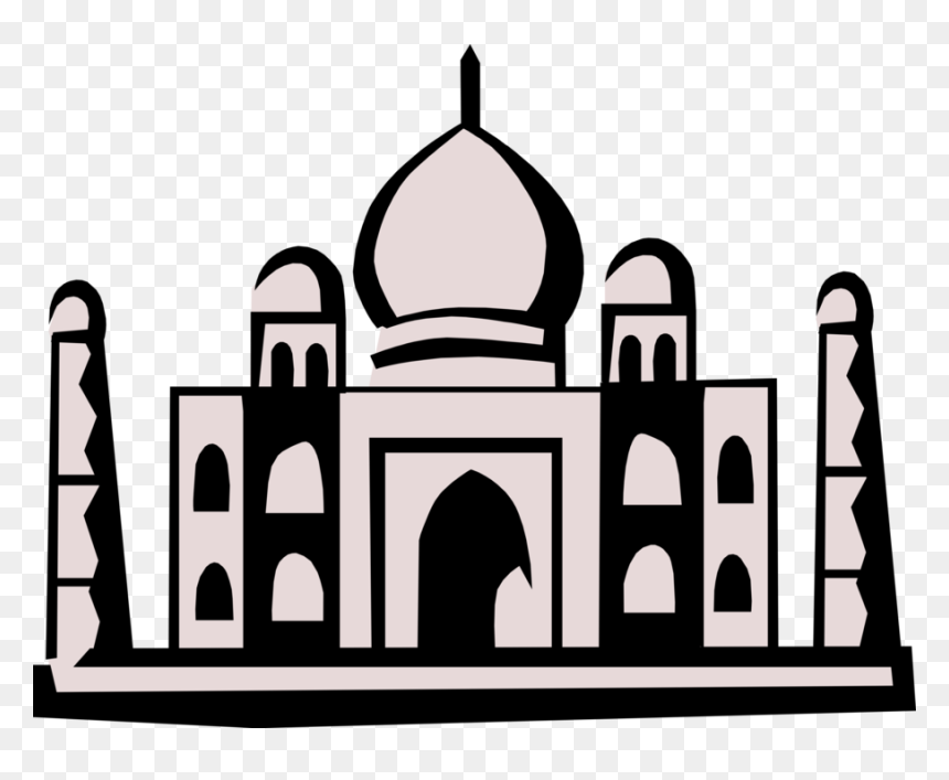 Taj Mahal Mausoleum, Agra, India - Taj Mahal, HD Png Download - taj mahal silhouette png