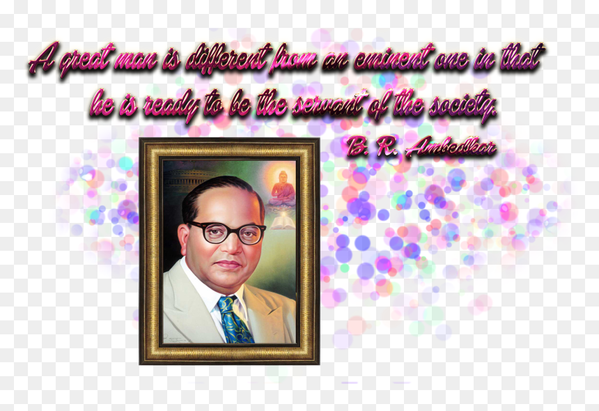 Ambedkar Quotes Png Image Download - Picture Frame, Transparent Png - babasaheb ambedkar png