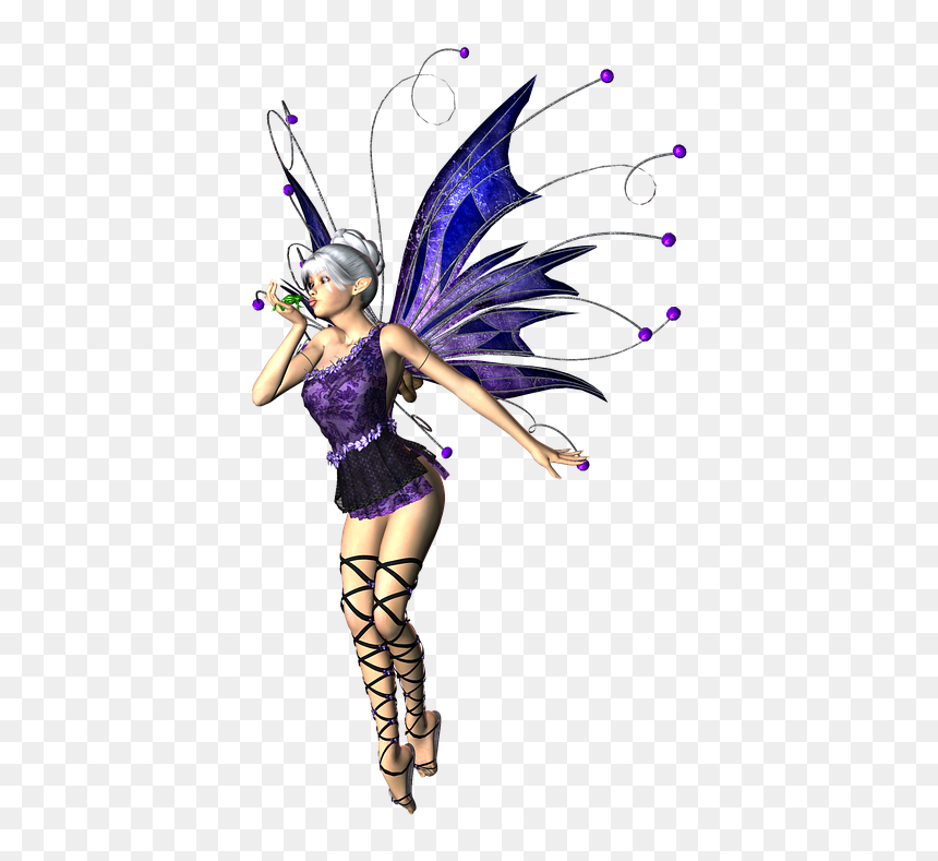 Niña Mujer De Hadas Elf Alas - Fairy Silhouette Png, Transparent Png - alas png