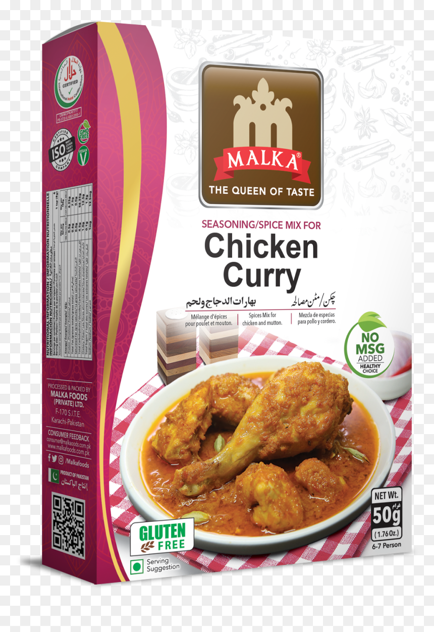 Buy Malka Foods Chicken Curry-50 Grams Online In Pakistan - Malka Masala, HD Png Download - chicken curry png