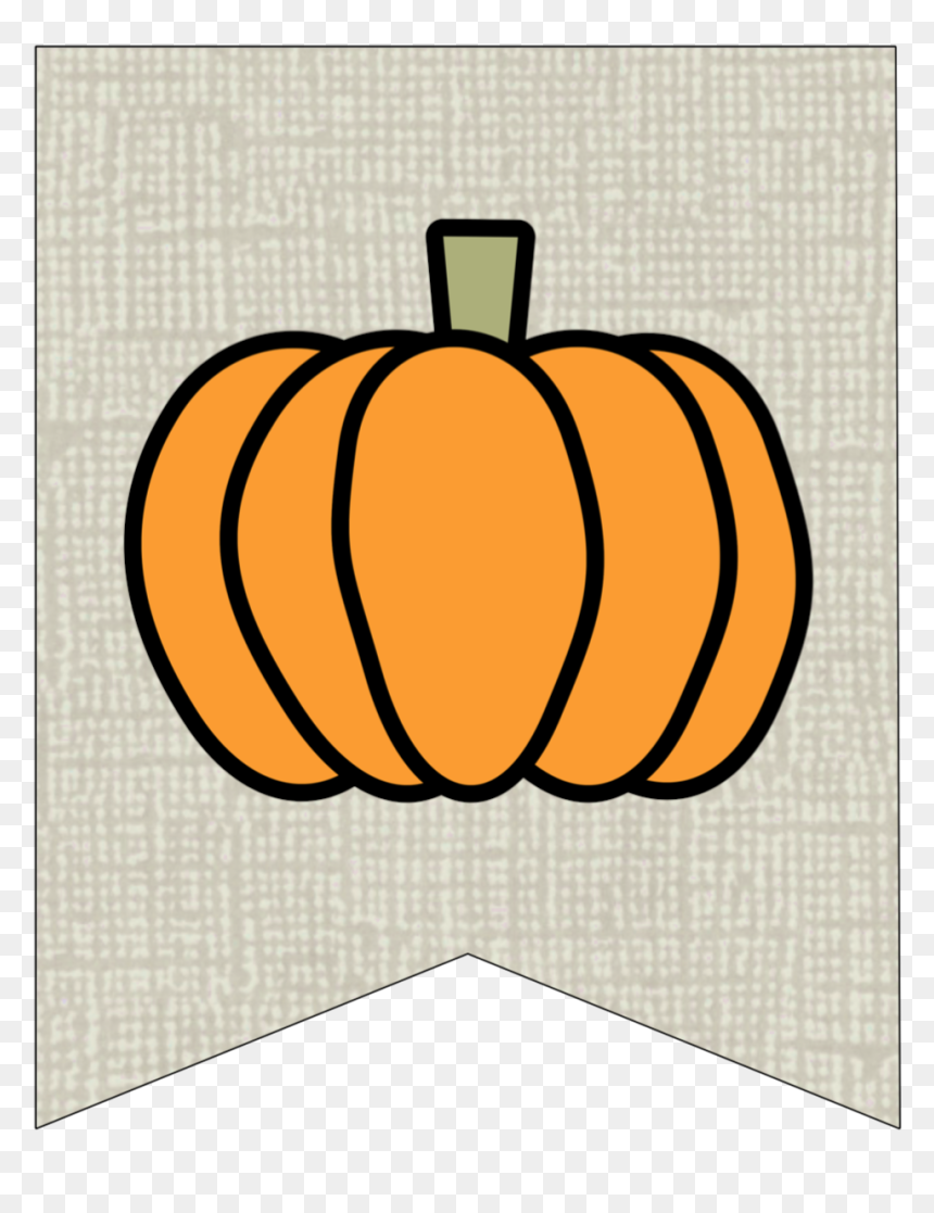Free Printable Pumpkin Banner Decor, HD Png Download - happy thanksgiving banner png