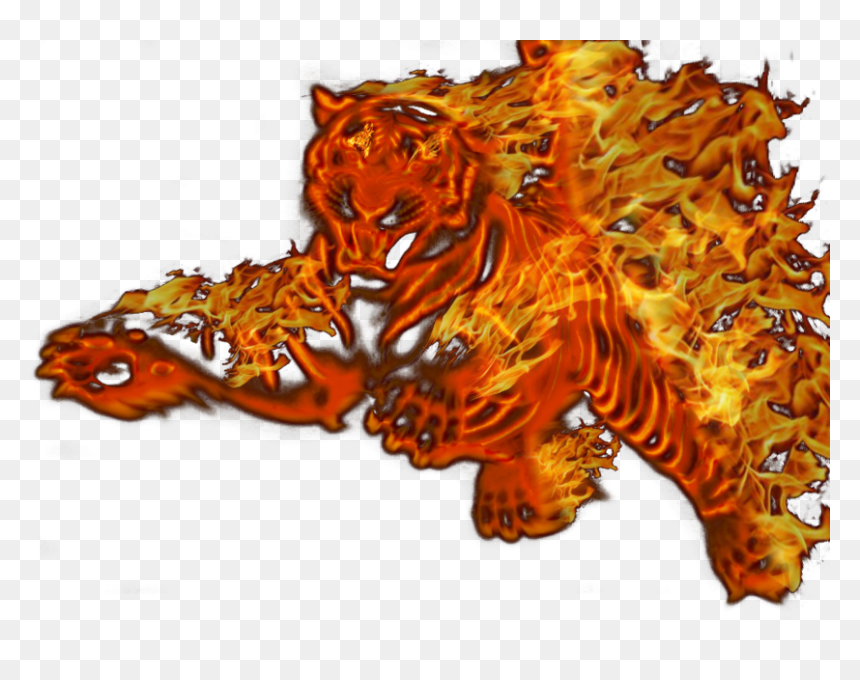 Flaming Tiger, HD Png Download - tiger png hd