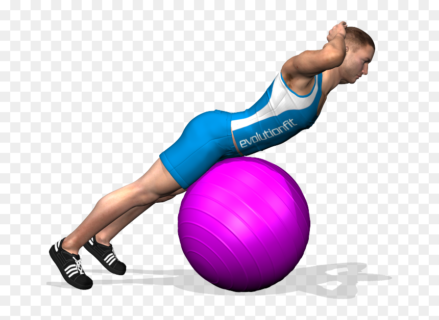 The Exercise Strengthens The Lumbar Area, It Is Fit - Hyperextension Sur Swiss Ball, HD Png Download - gym png