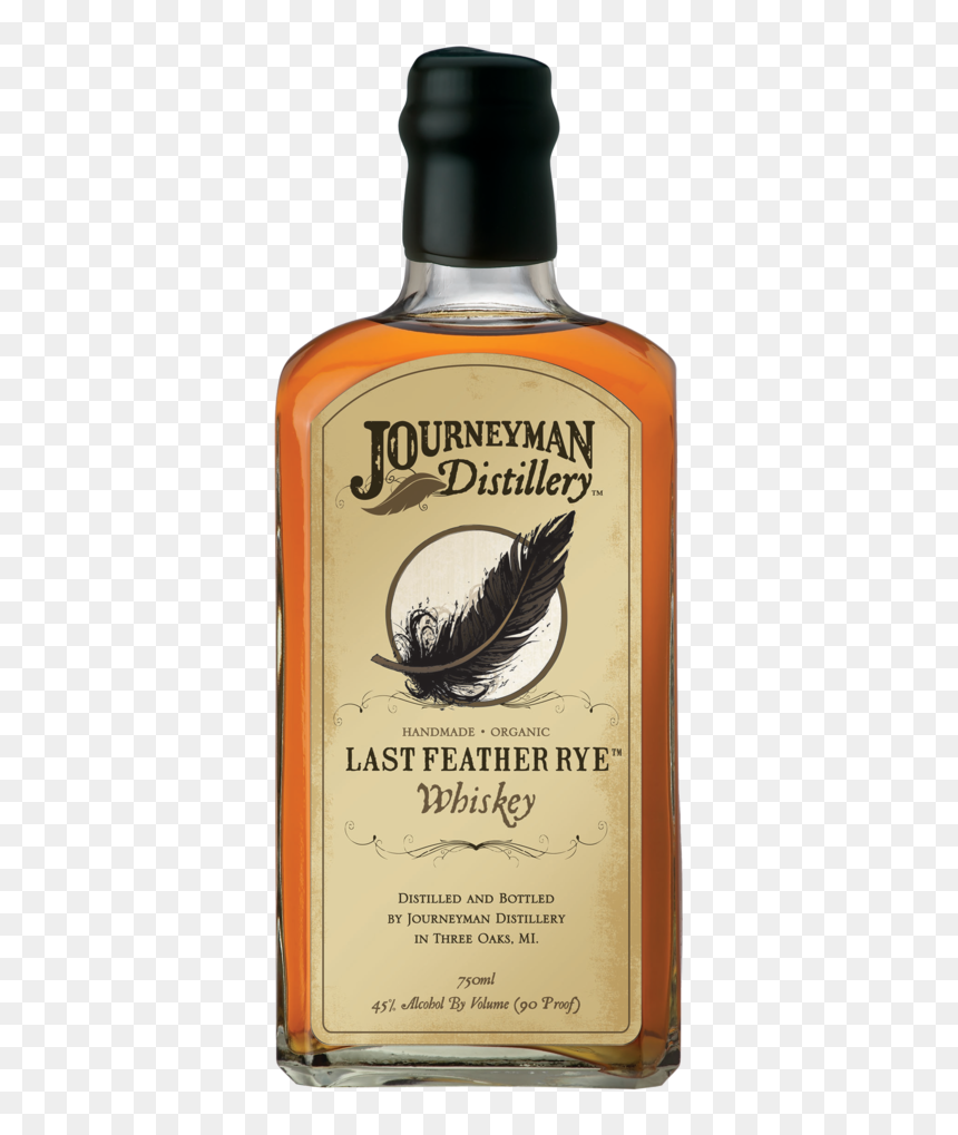 Wr-bottles - Journeyman Distillery Whiskey Featherbone Bourbon, HD Png Download - whiskey bottle png