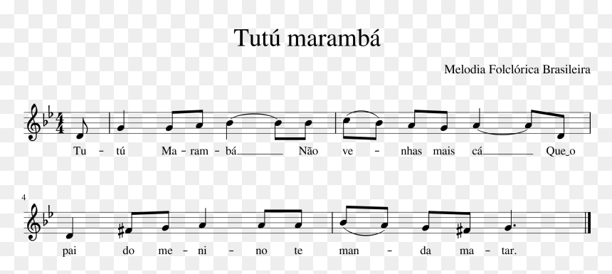 Tutu Marambá - Gloria In Excelsis Deo Noten, HD Png Download - tutu png