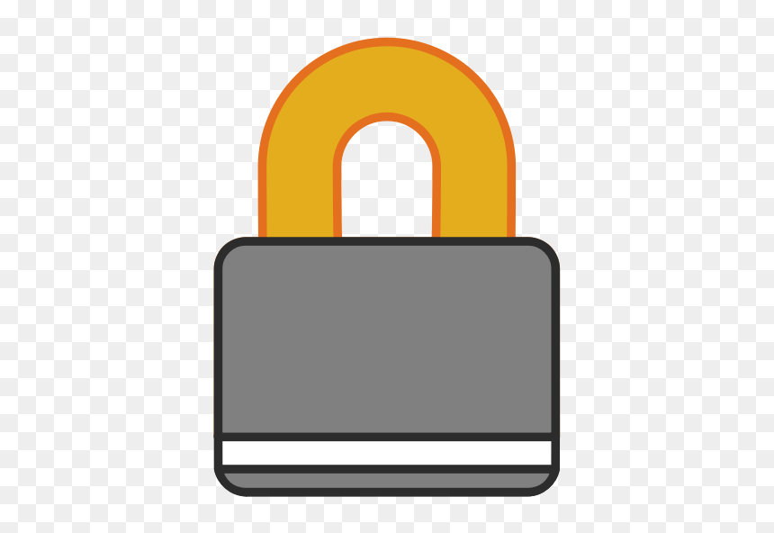 Padlock 2 Color - Clip Art, HD Png Download - inr symbol png