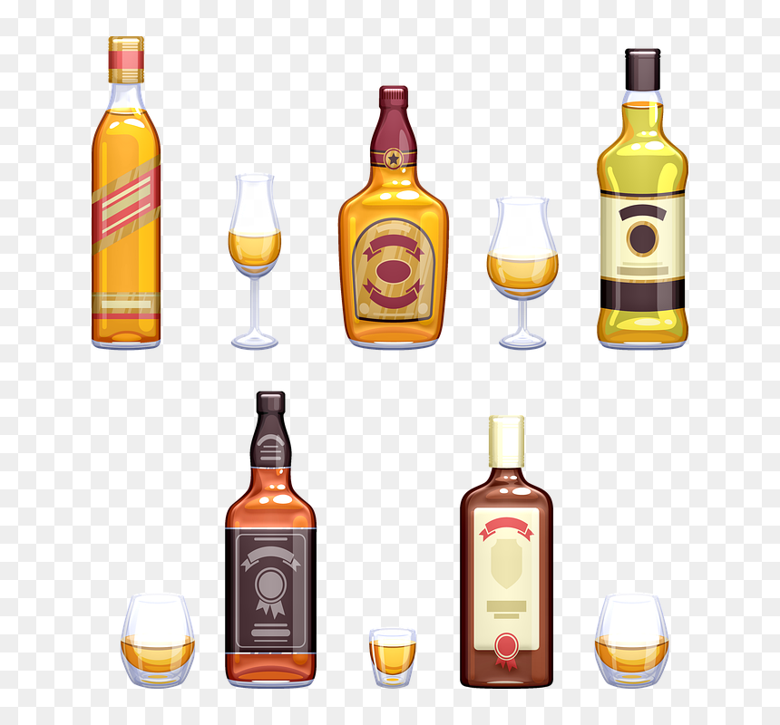 Glass Bottle, HD Png Download - whiskey bottle png