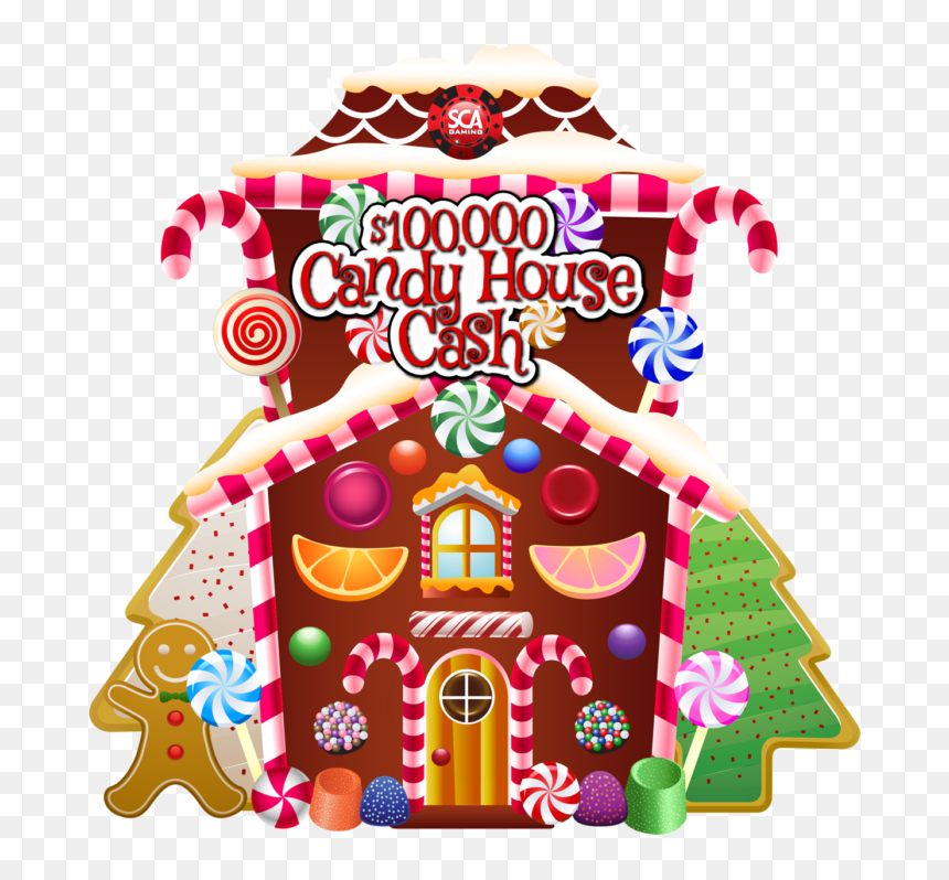 Candy House Cash - Candy House, HD Png Download - gingerbread house png