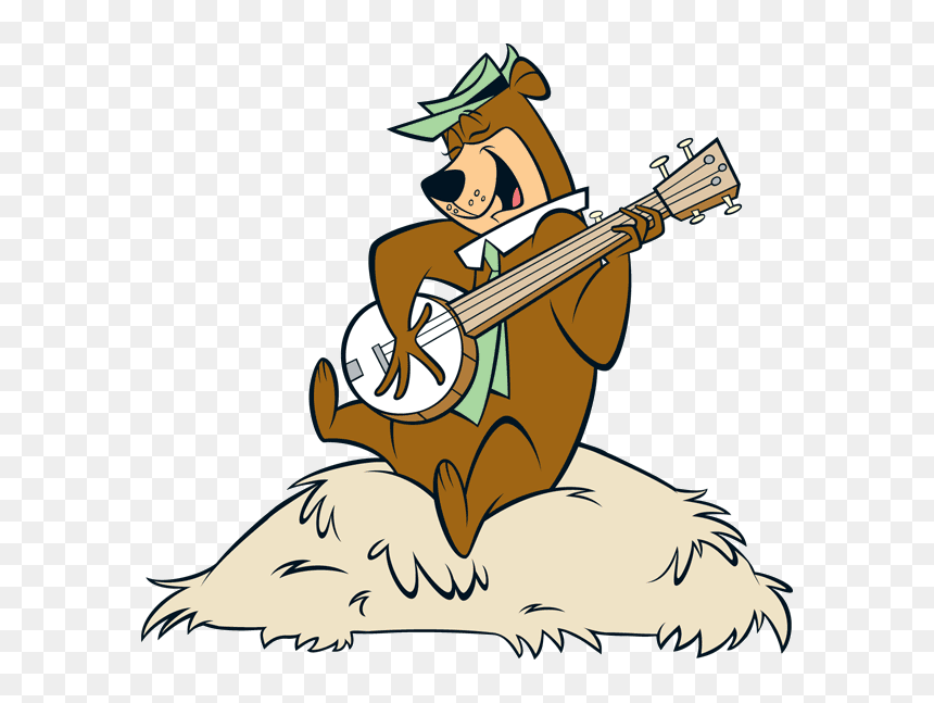 Yogi Bear With Guitar, HD Png Download - banjo png