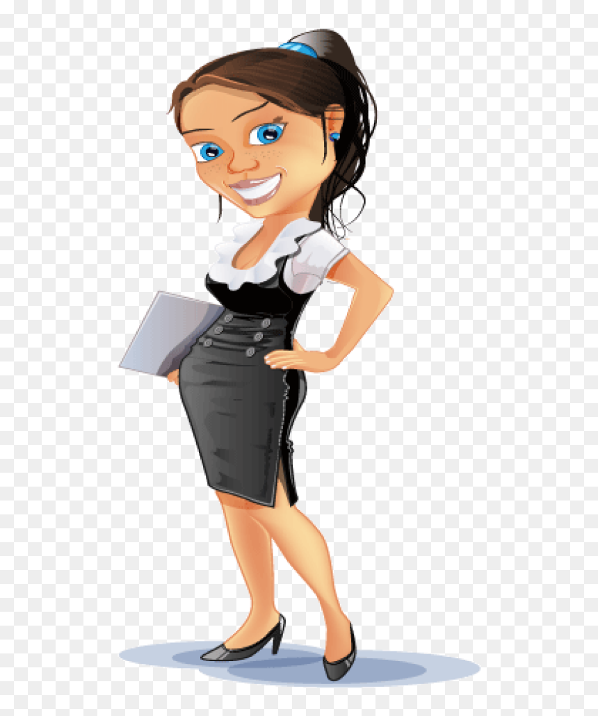 Businessperson Cartoon Clip Art - Personnage Clipart Femme, HD Png Download - business woman png