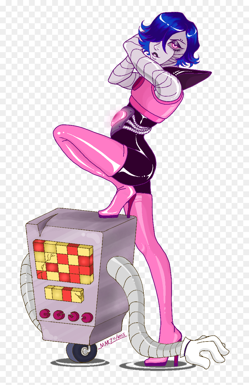 Please Consider Mettaton In Thigh Highs - Cartoon, HD Png Download - mettaton png