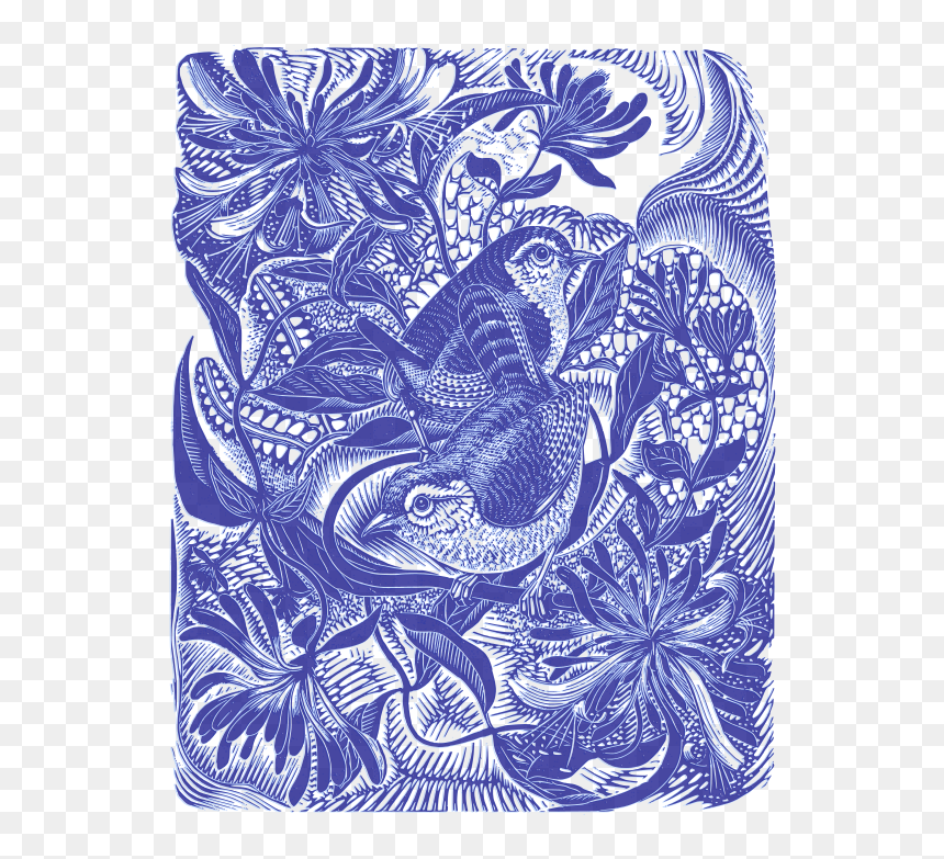 Birds In Forest - English Wood Engraving 1900 1950, HD Png Download - transparent blur png