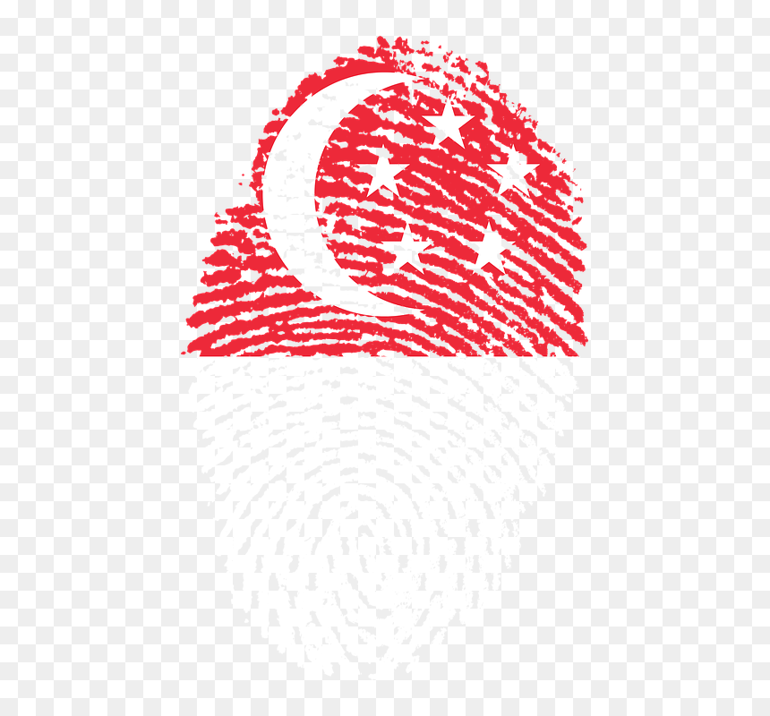 Singapore Flag Png, Transparent Png - thumbprint png