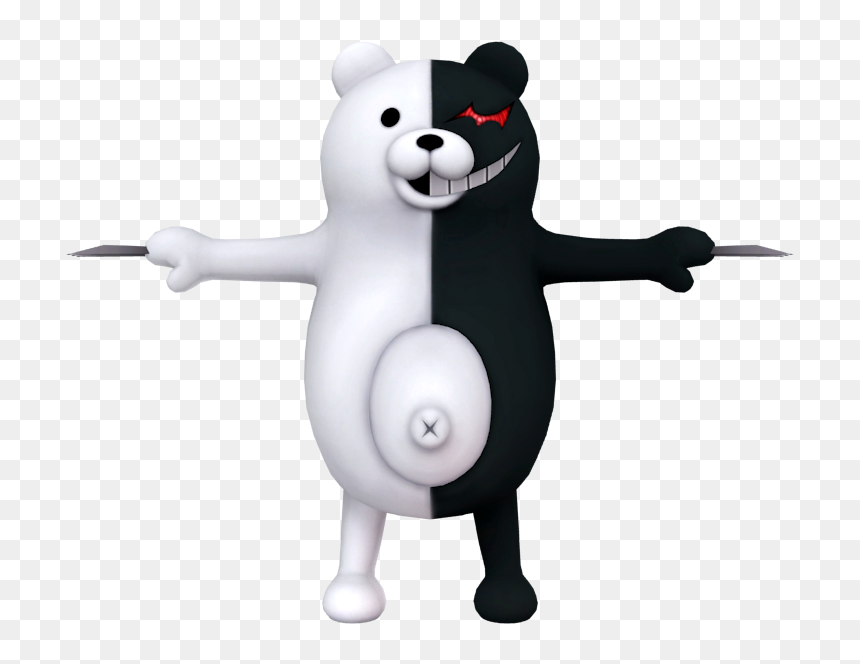 Download Zip Archive - Monokuma Mmd Model, HD Png Download - monokuma png