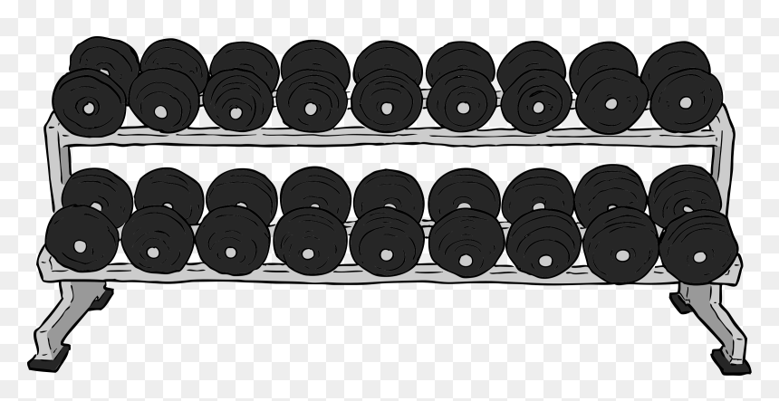 Dumbell Rack Clip Arts - Weight Rack Clip Art, HD Png Download - dumbell png