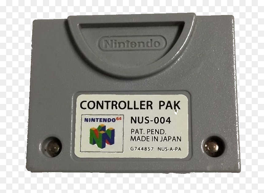 Nintendo 64 Memory Controller Pak - Nintendo 64, HD Png Download - n64 png