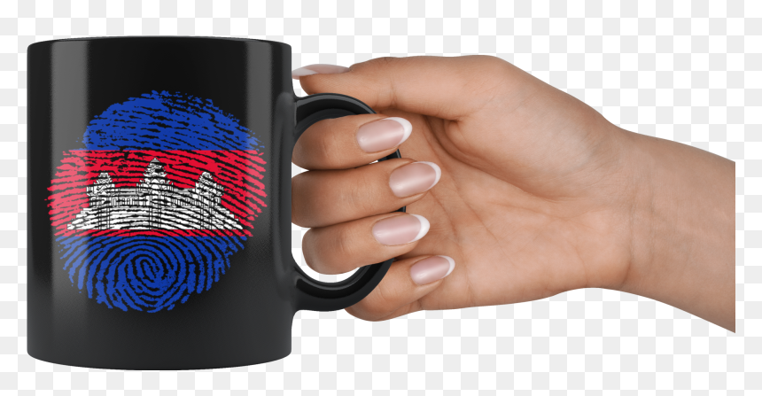 Cambodia Thumbprint Flag 11oz Mug - Eye Of Saron Png, Transparent Png - thumbprint png