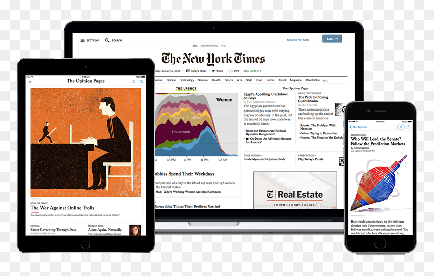 View The New York Times From Any Digital Device - New York Times Website, HD Png Download - new york times logo png