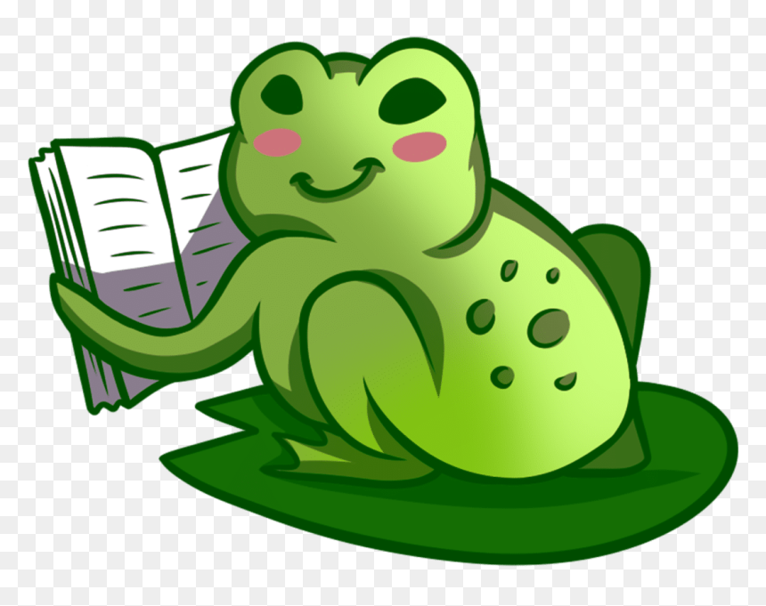 Free Book Clipart, Transparent Book Images And Book - Clipart Frog And Books, HD Png Download - reading png