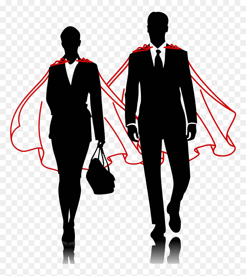 And Superhero Business Men Businessperson Women Clipart - Man And Woman Superhero, HD Png Download - business woman png