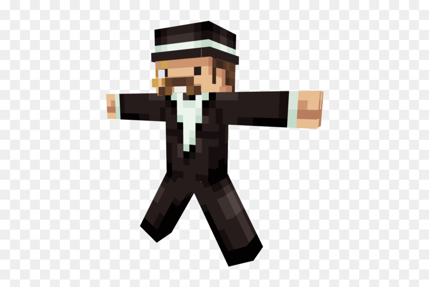 Minecraft Mustache Skin, HD Png Download - minecraft bow png