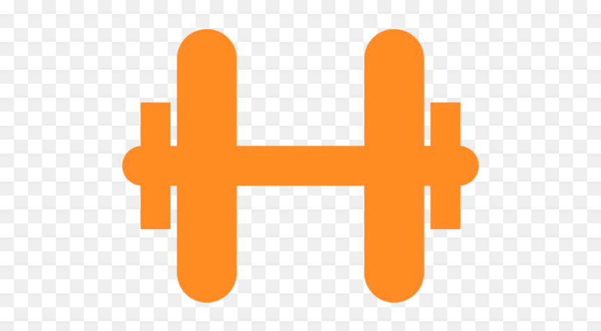Orange Dumbbells Icon Png, Transparent Png - dumbell png