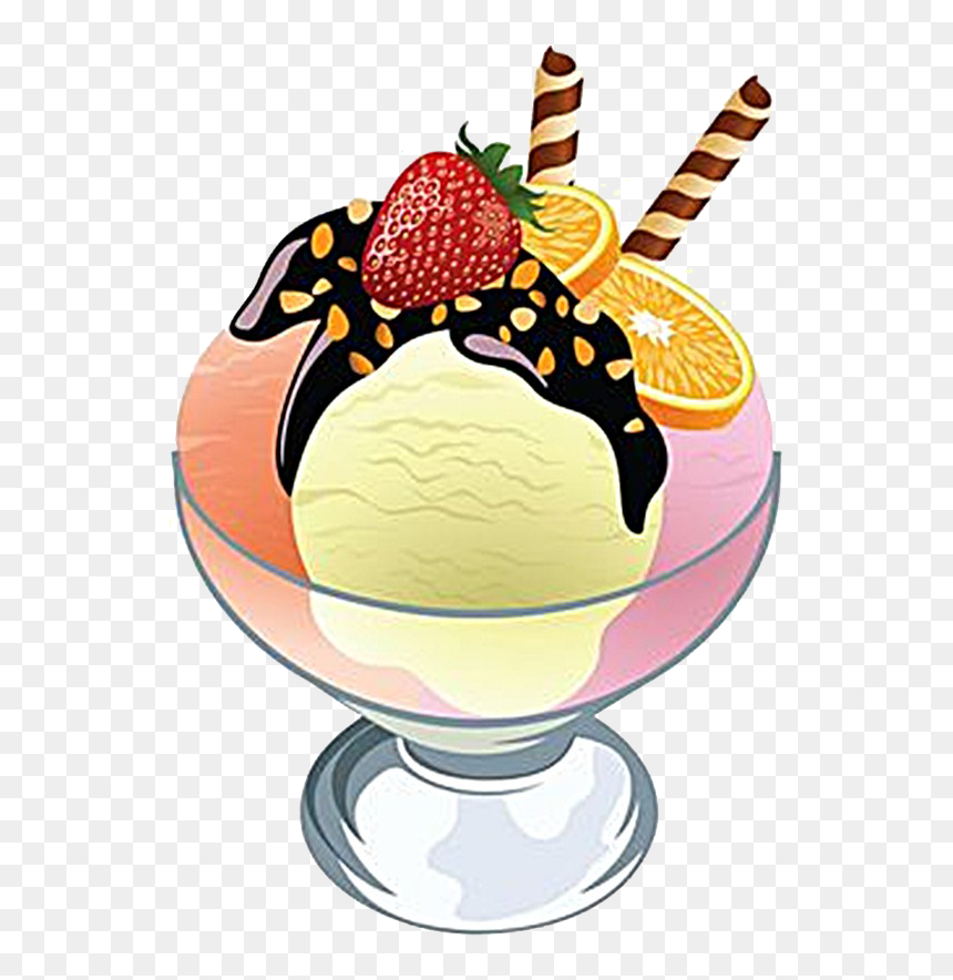 Ice Cream Desserts Png Image Background - Ice Cream Dessert Clipart, Transparent Png - dessert png