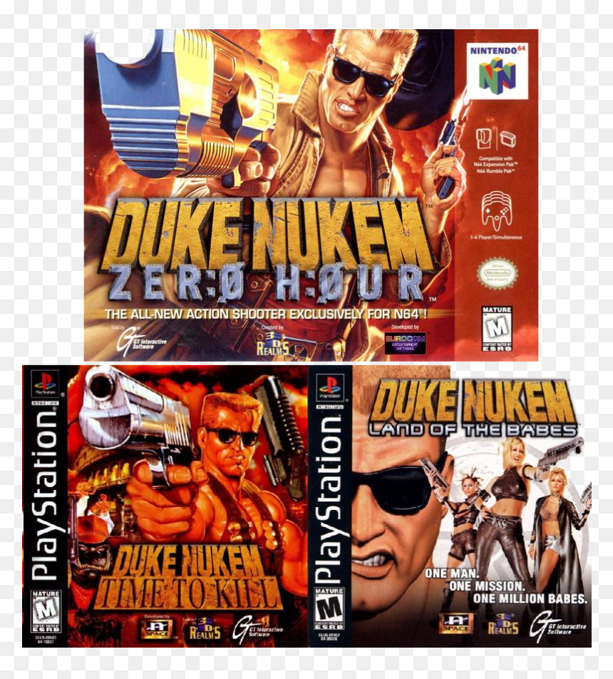 Those Other Duke Nukem Games Anonymous Fri Sep - Duke Nukem Land Of Babe Ps1 Rom, HD Png Download - n64 png