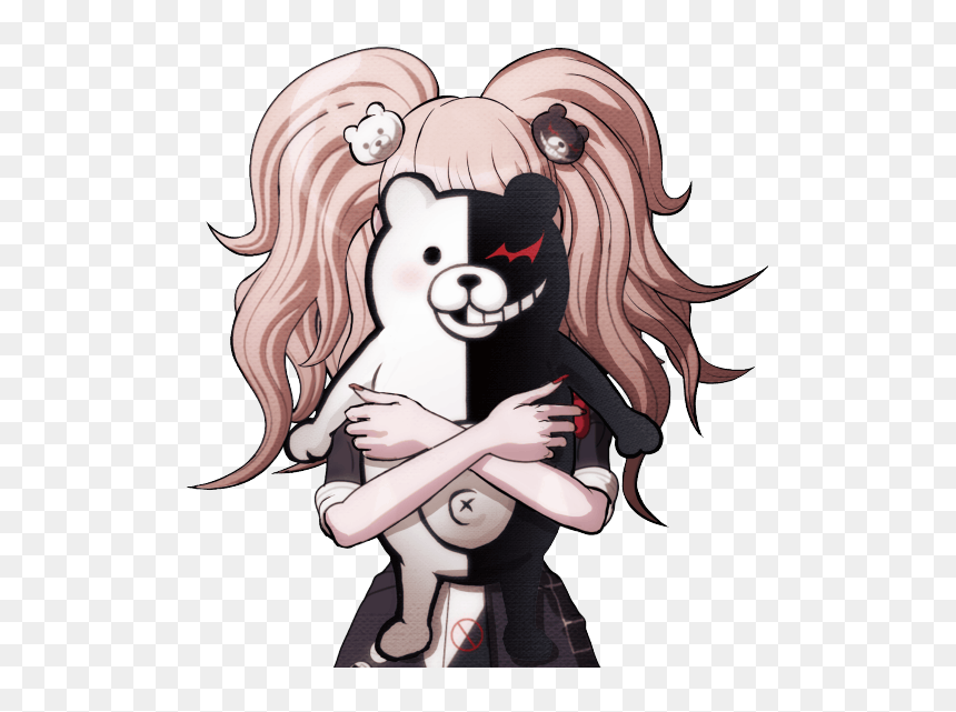 Junko Enoshima E Monokuma, HD Png Download - monokuma png