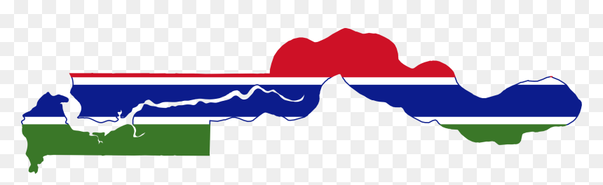 Flag-map Of The Gambia - Flag Map Of The Gambia, HD Png Download - blank flag png