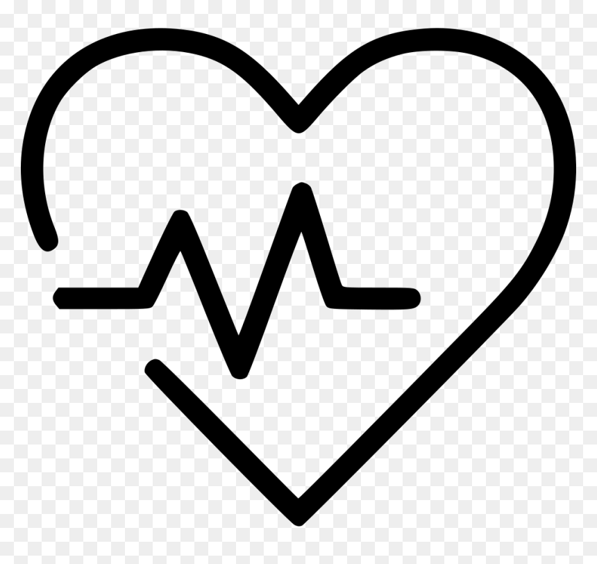 Heart Pulse - Heart Pulse Black And White, HD Png Download - pulse png