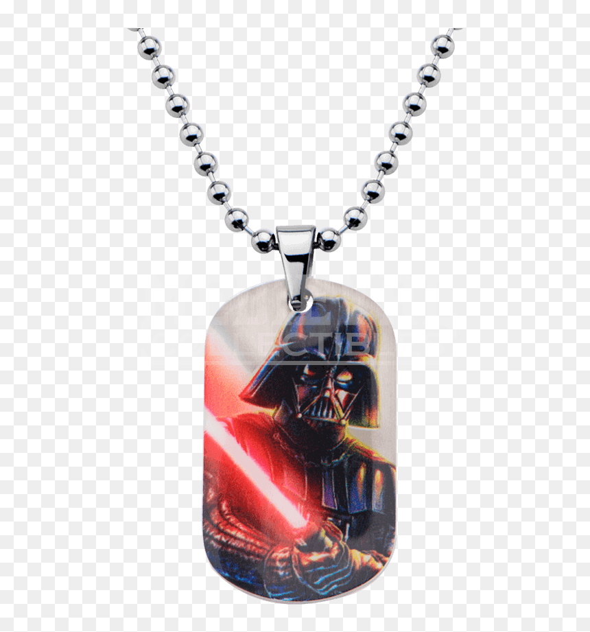 Kids Darth Vader Graphic Dog Tag Necklace, HD Png Download - vader png