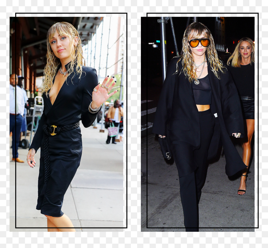Miley Cyrus Wearing Black Outfits - Girl, HD Png Download - miley cyrus png